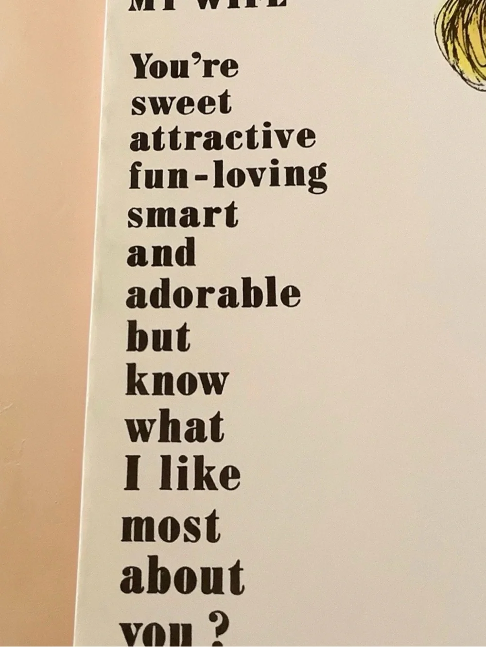 Vintage Unused Rust Craft Happy Mother’s Day To My Wife Adult Humor Tall Card